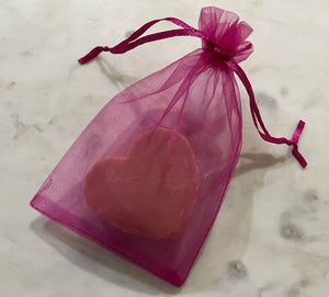Rose scented goat’s milk soap (heart shaped)